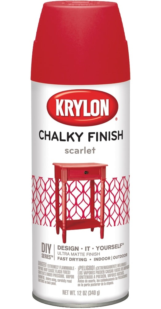 slide 1 of 1, Krylon Chalky Matte Finish Paint - Scarlet, 12 oz