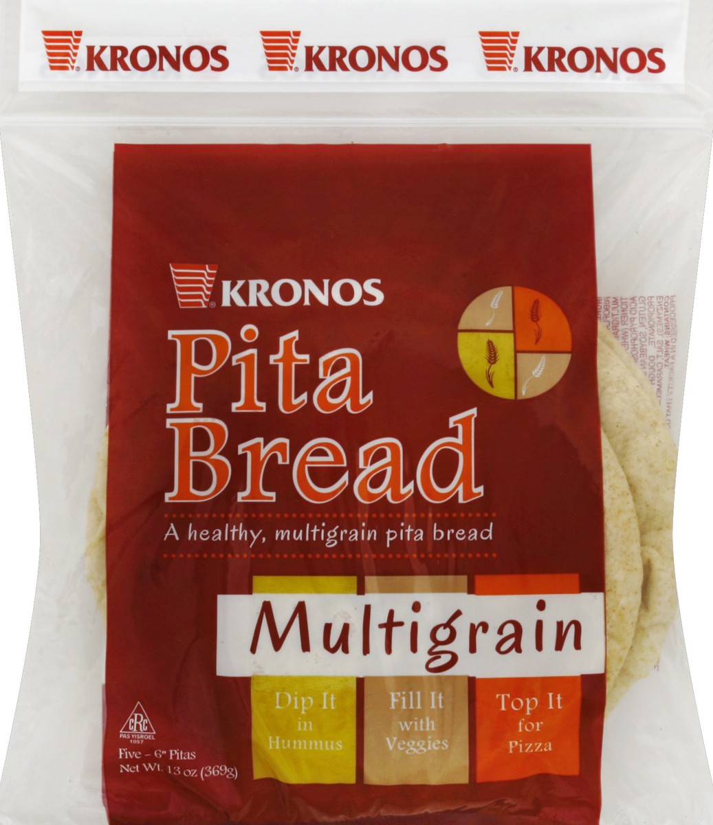 slide 5 of 5, Kronos Pita Bread, 12 oz