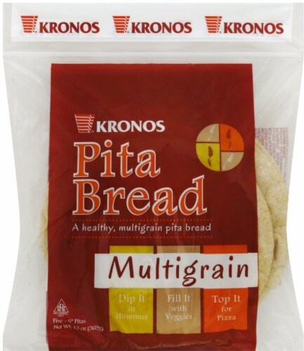slide 1 of 1, Kronos Multigrain 6 Round Pita Bread, 12.5 oz