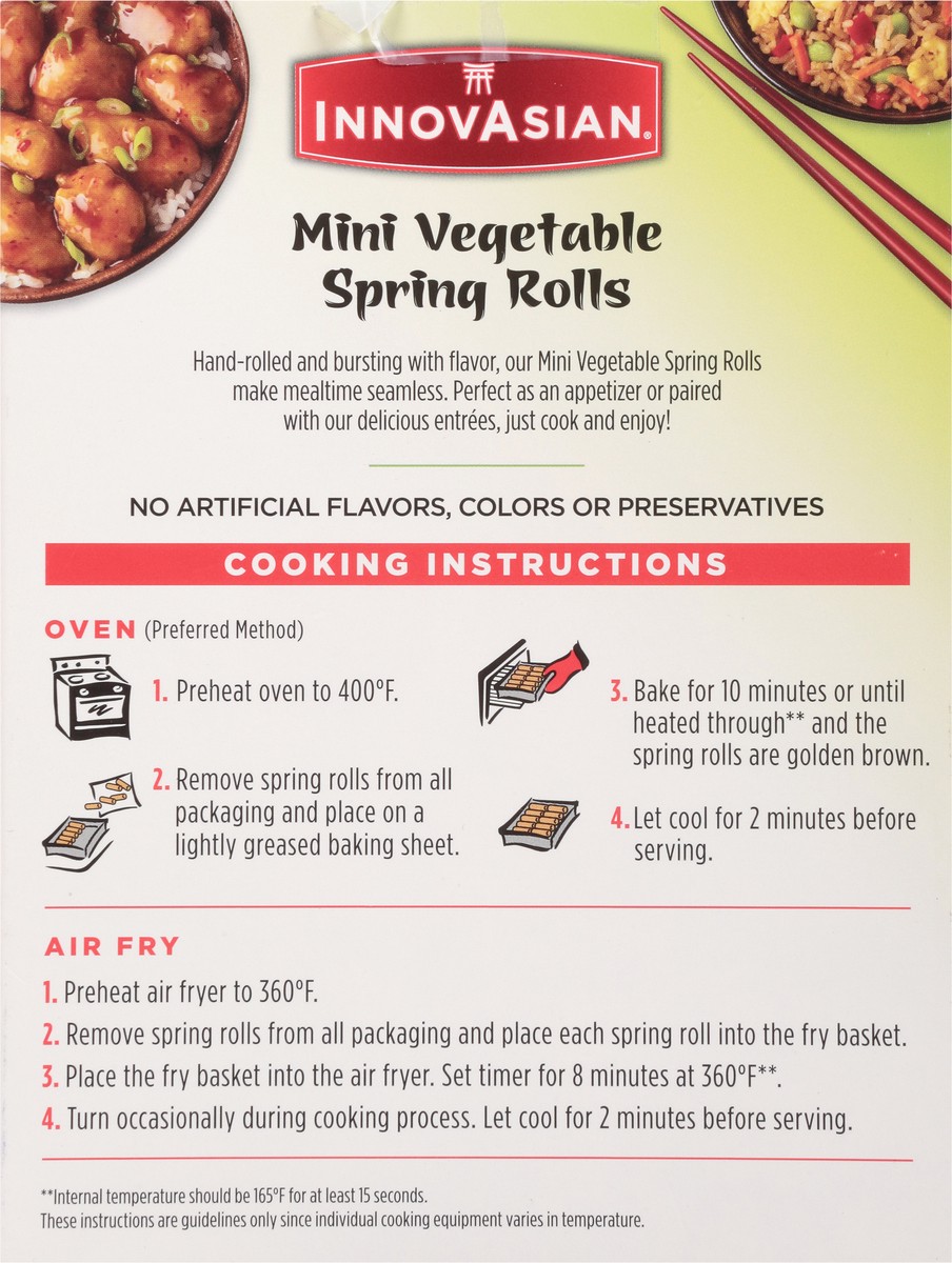 slide 8 of 9, Innovasian Cuisine Vegetable Mini Spring Rolls 10Ct, 7 oz