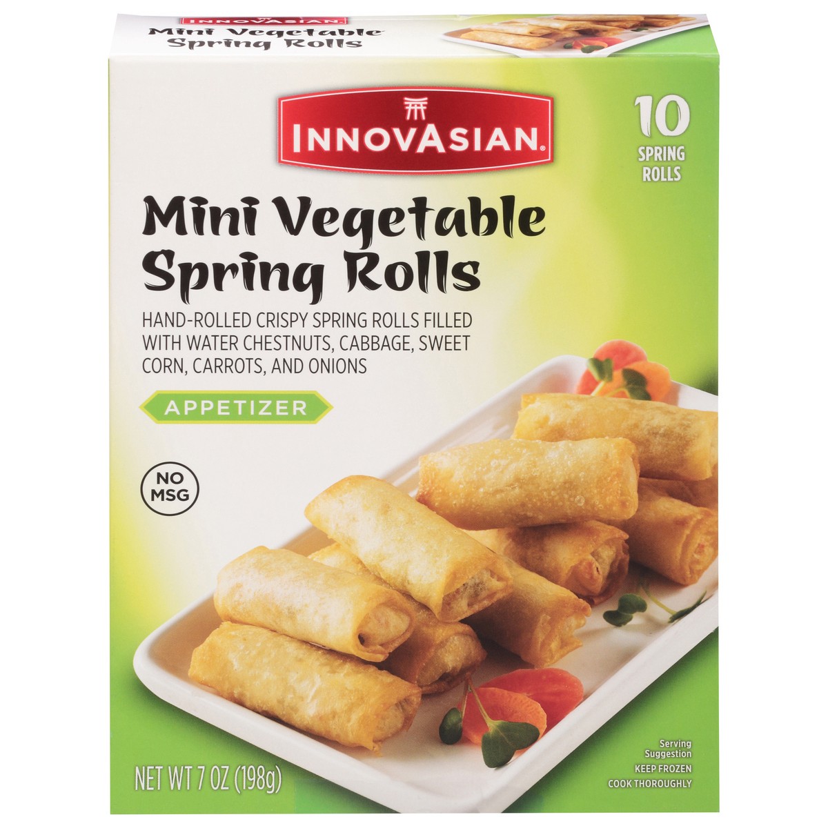 slide 1 of 9, Innovasian Cuisine Vegetable Mini Spring Rolls 10Ct, 7 oz