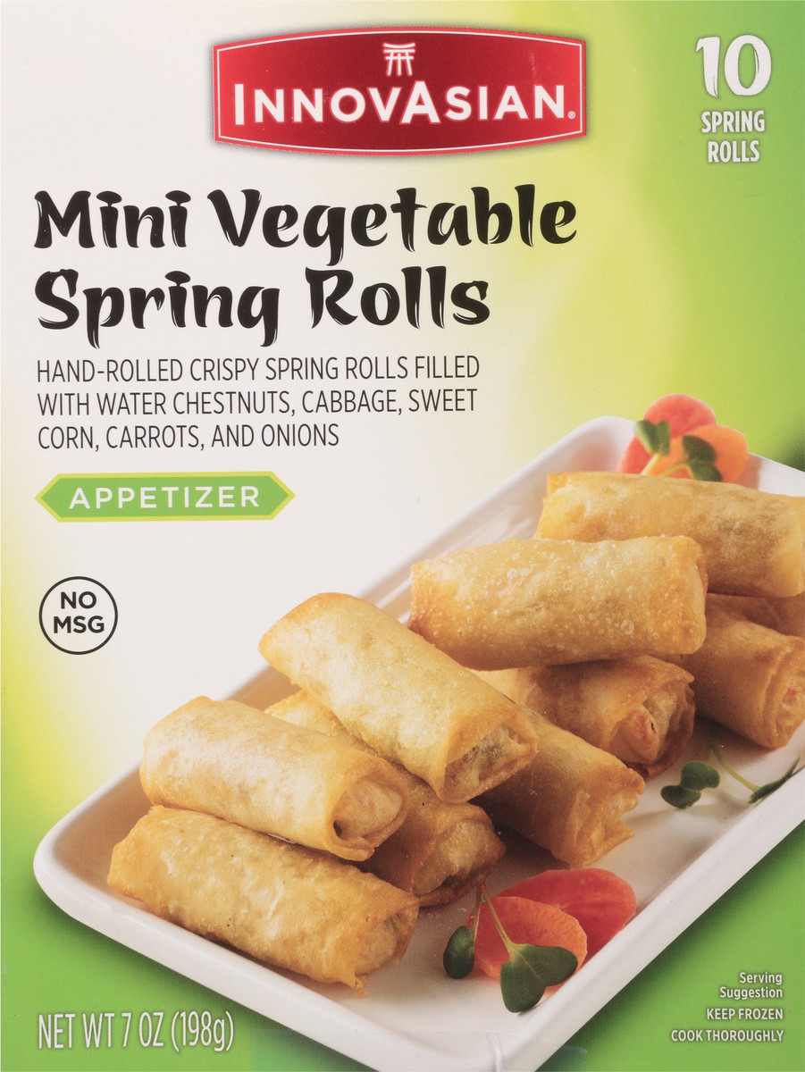 slide 5 of 9, Innovasian Cuisine Vegetable Mini Spring Rolls 10Ct, 7 oz