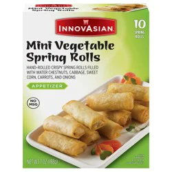 InnovAsian Mini Vegetable Spring Rolls, 7 oz (Frozen)