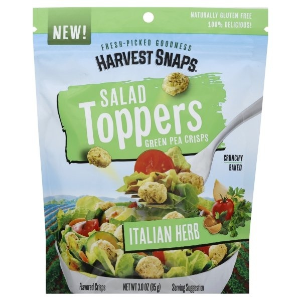 slide 1 of 1, Harvest Snaps Italian Herb Salad Topper, 3 oz