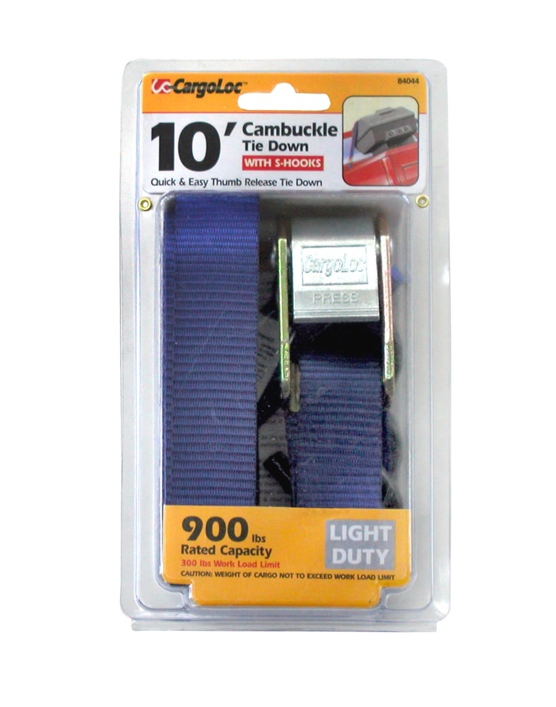 slide 1 of 1, CargoLoc Cambuckle Tie Down - Blue, 10 ft