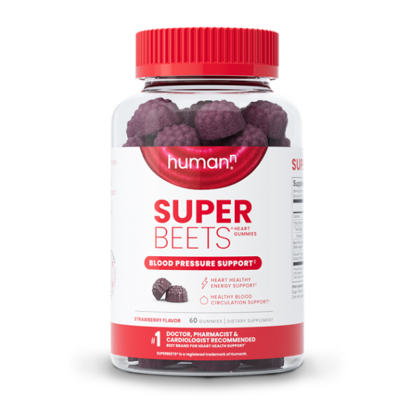 slide 1 of 1, HumanN Blood Pressure Support Strawberry Flavor Super Beets 60 Gummies, 60 ct