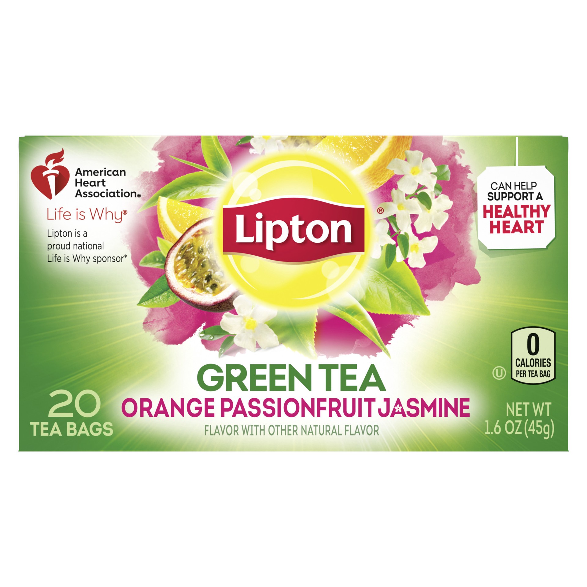 slide 4 of 4, Lipton Orange Passionfruit Jasmine Green Tea - 20 ct, 20 ct