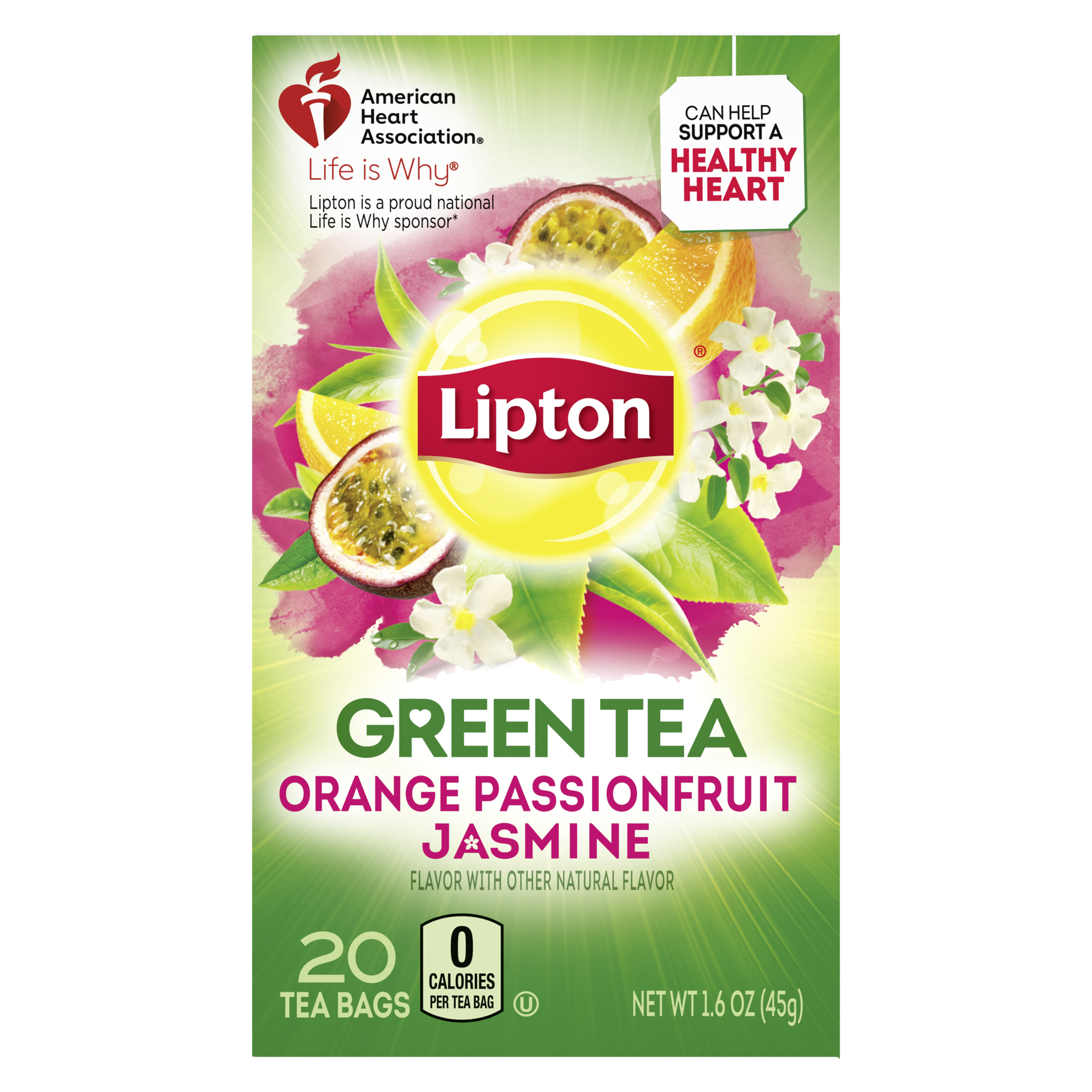 slide 3 of 4, Lipton Orange Passionfruit Jasmine Green Tea - 20 ct, 20 ct