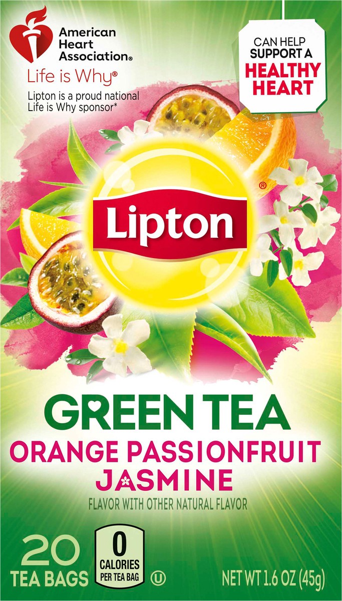 slide 1 of 4, Lipton Orange Passionfruit Jasmine Green Tea - 20 ct, 20 ct