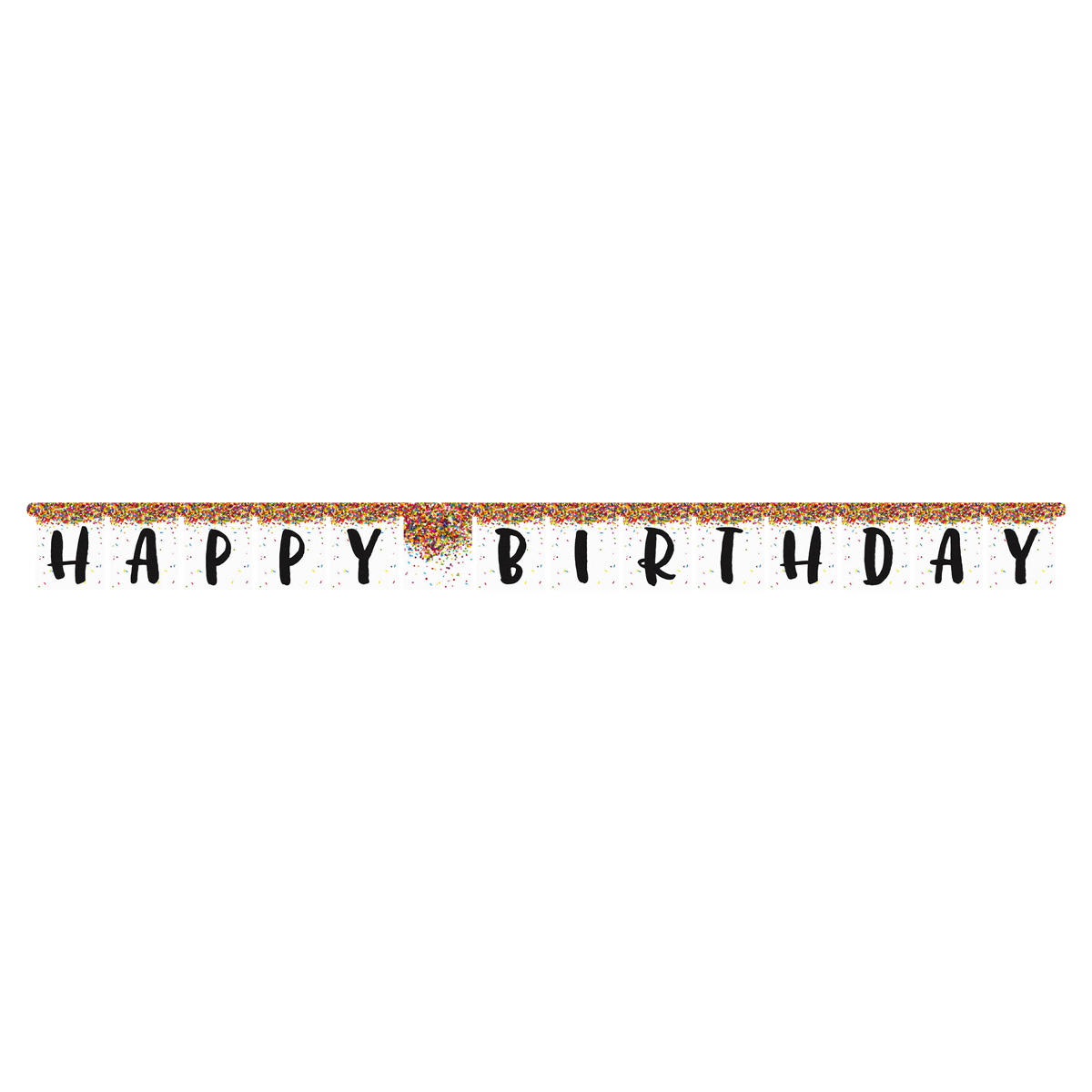 slide 1 of 1, Creative Converting Sprinkles Jointed Banner Happy Birthday, 10 ft x 7 in