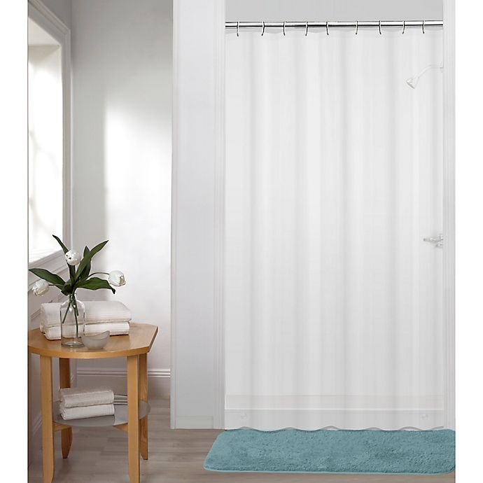 slide 1 of 6, Haven Recycled Medium Weight PEVA Shower Curtain Liner - Frost, 54 in x 78 in