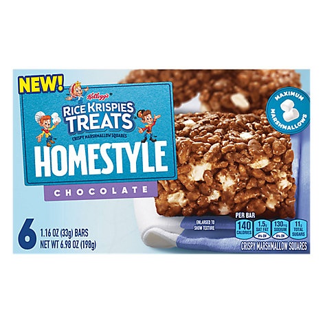 slide 1 of 1, Rice Krispies Treats Homestyle - Chocolate, 6.98 oz