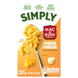 Mac-A-Roni Mac A Roni Simply Pasta With Flavored Sauce Three Cheese 8.2 Oz