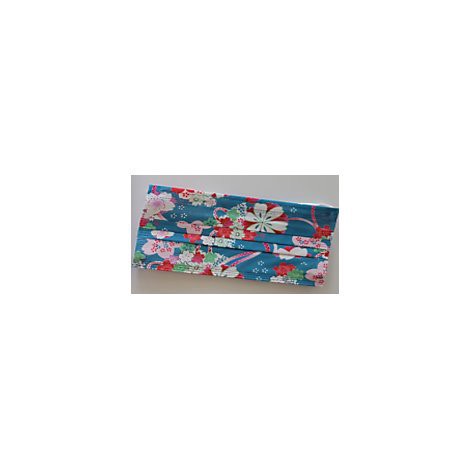 slide 1 of 1, Aloha Disposable Masks Printed Turquoise Kimono, 5 ct