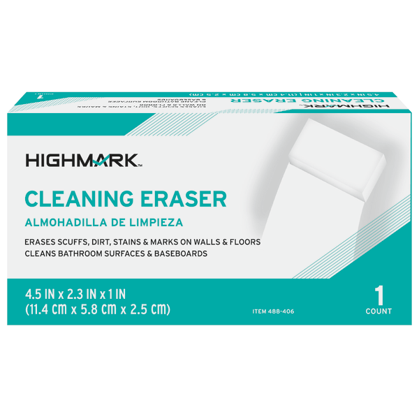 slide 1 of 2, Highmark Cleaning Eraser, White, 1 ct