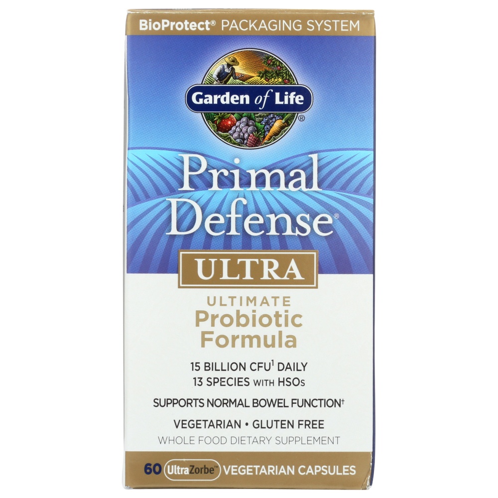 slide 1 of 1, Garden of Life Primal Defense ULTRA Probiotic Formula Caplets, 60 ct