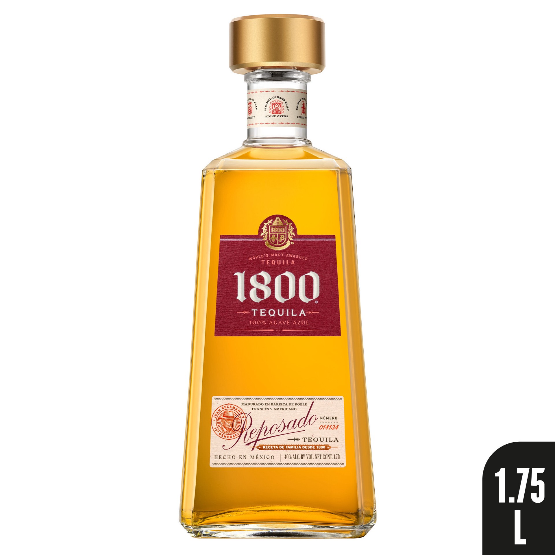 slide 3 of 10, 1800 Tequila Reposado 80 Proof - 1.75 Liter, 1.75 liter