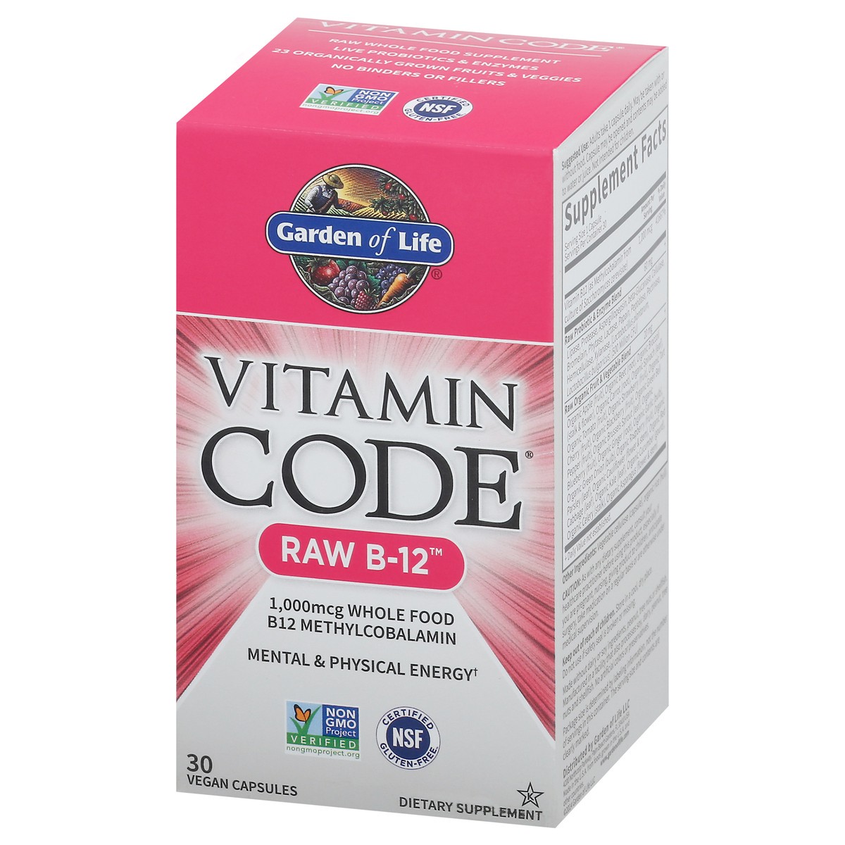 slide 3 of 9, Vitamin Code Raw B12 Vegan Capsules 30 ea Box, 30 ct