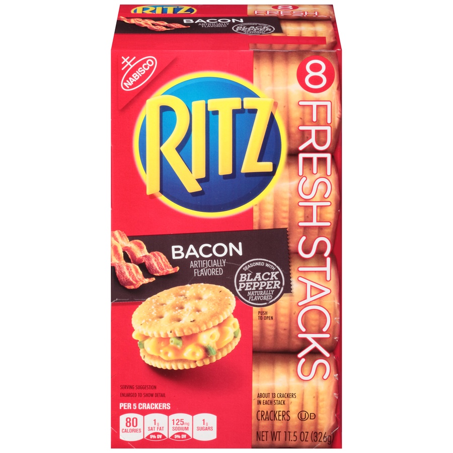 slide 1 of 8, Ritz Fresh Stacks Bacon, 8 ct; 11.8 oz