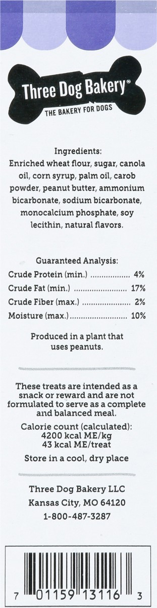 slide 5 of 15, Three Dog Bakery Lick''n Crunch! Sandwich Cookies Carob & Peanut Butter Flavors Treats for Dogs 13 oz, 13 oz