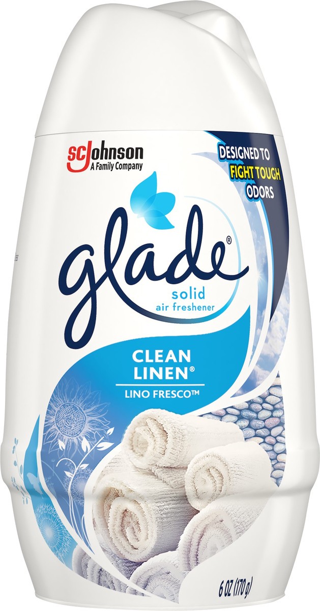 slide 1 of 8, Glade Lino Fresco Clean Linen Solid Air Freshener 6 oz, 6 oz