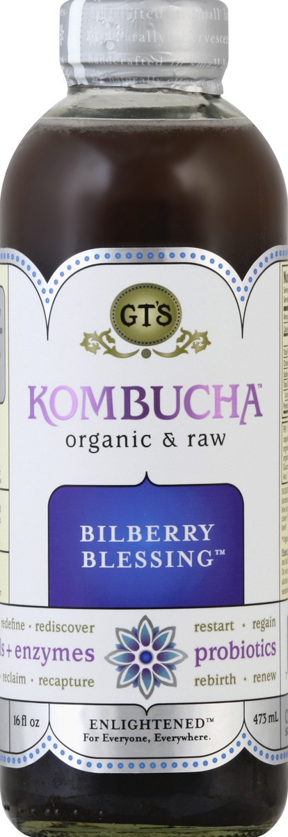 slide 2 of 4, GT's Bilberry Organic Kombucha - 16.2 fl oz, 16.2 fl oz