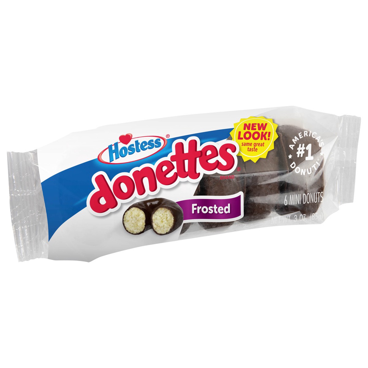 slide 6 of 9, HOSTESS Frosted DONETTES Single Serve, 6 Count, 3 oz, 6 ct