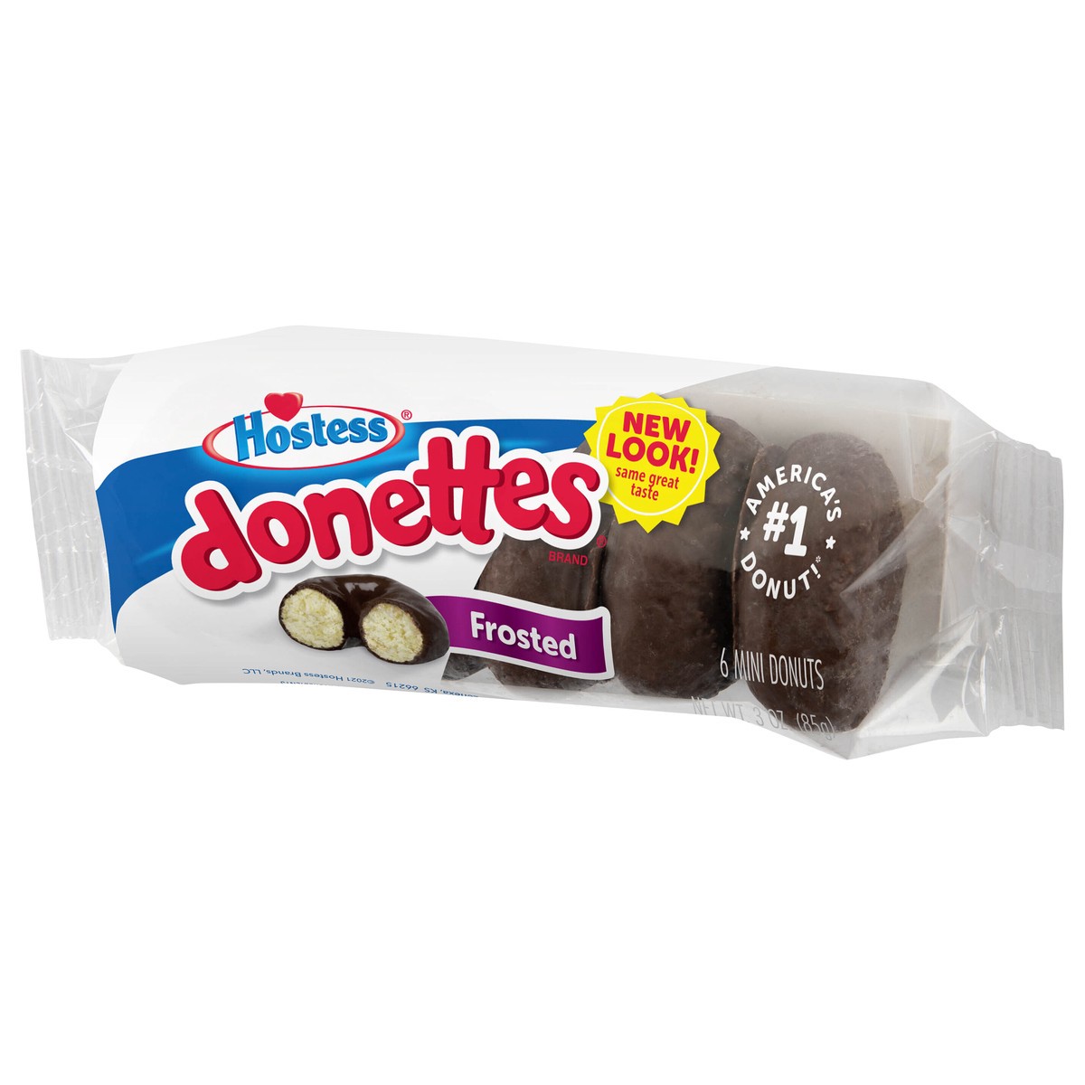 slide 3 of 9, HOSTESS Frosted DONETTES Single Serve, 6 Count, 3 oz, 6 ct