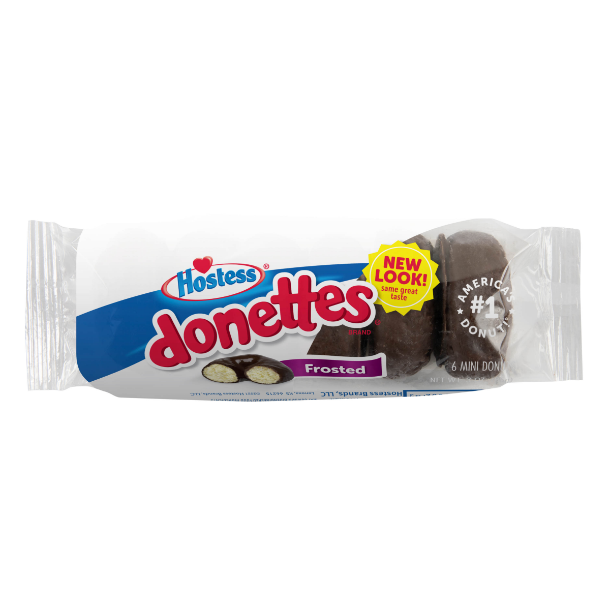 slide 1 of 9, HOSTESS Frosted DONETTES Single Serve, 6 Count, 3 oz, 6 ct