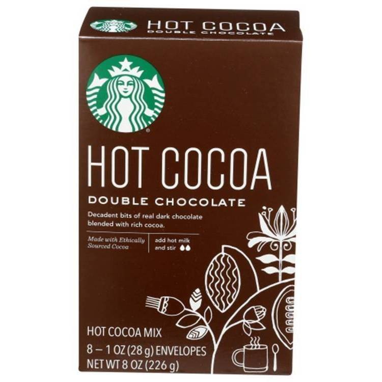 slide 1 of 8, Starbucks Double Chocolate Hot Cocoa Mix, 8 ct