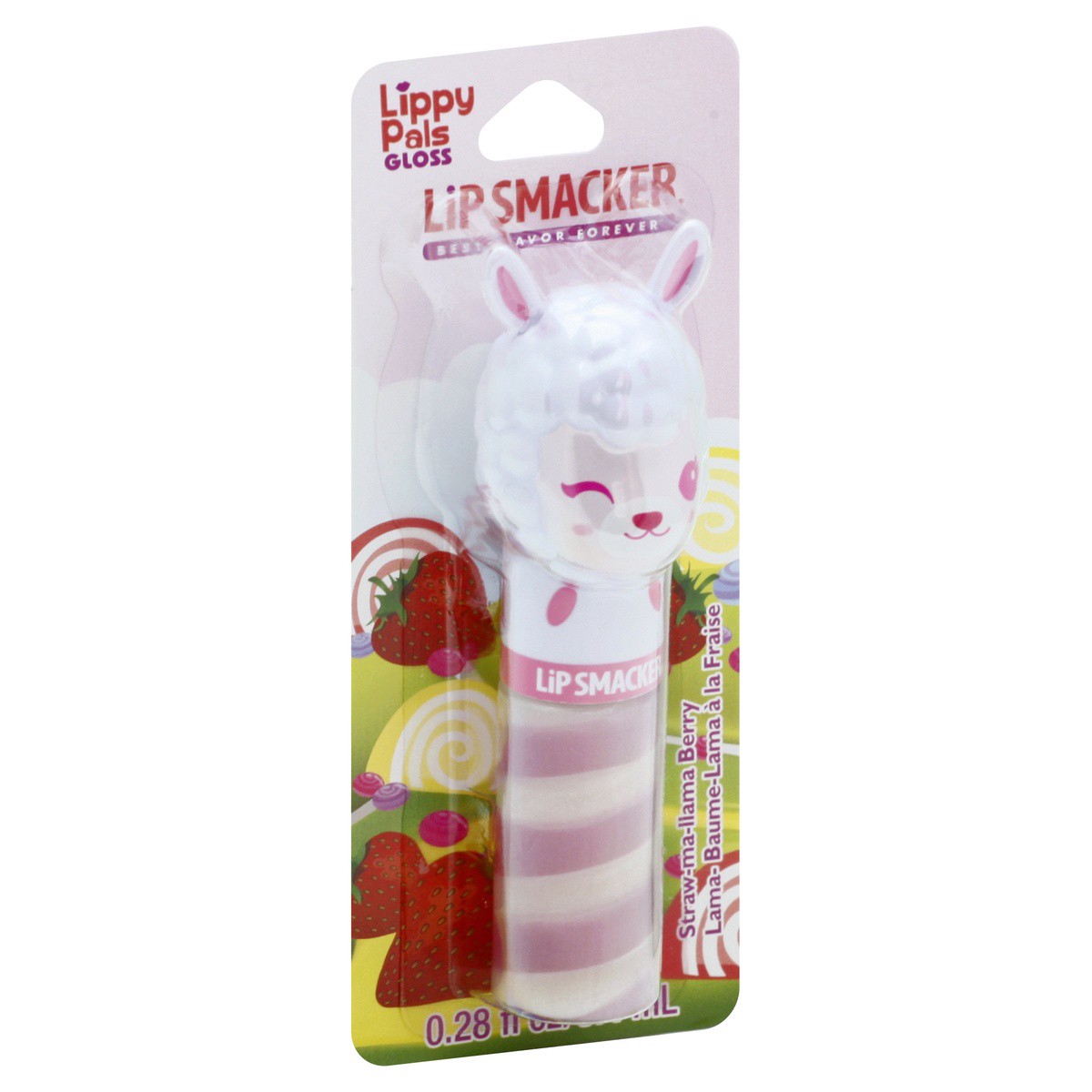 slide 2 of 9, Bonne Bell Lip Smacker Lippy Pal Swirl Lip Gloss-Llama - Straw-ma-llama Berry, 0.14 oz