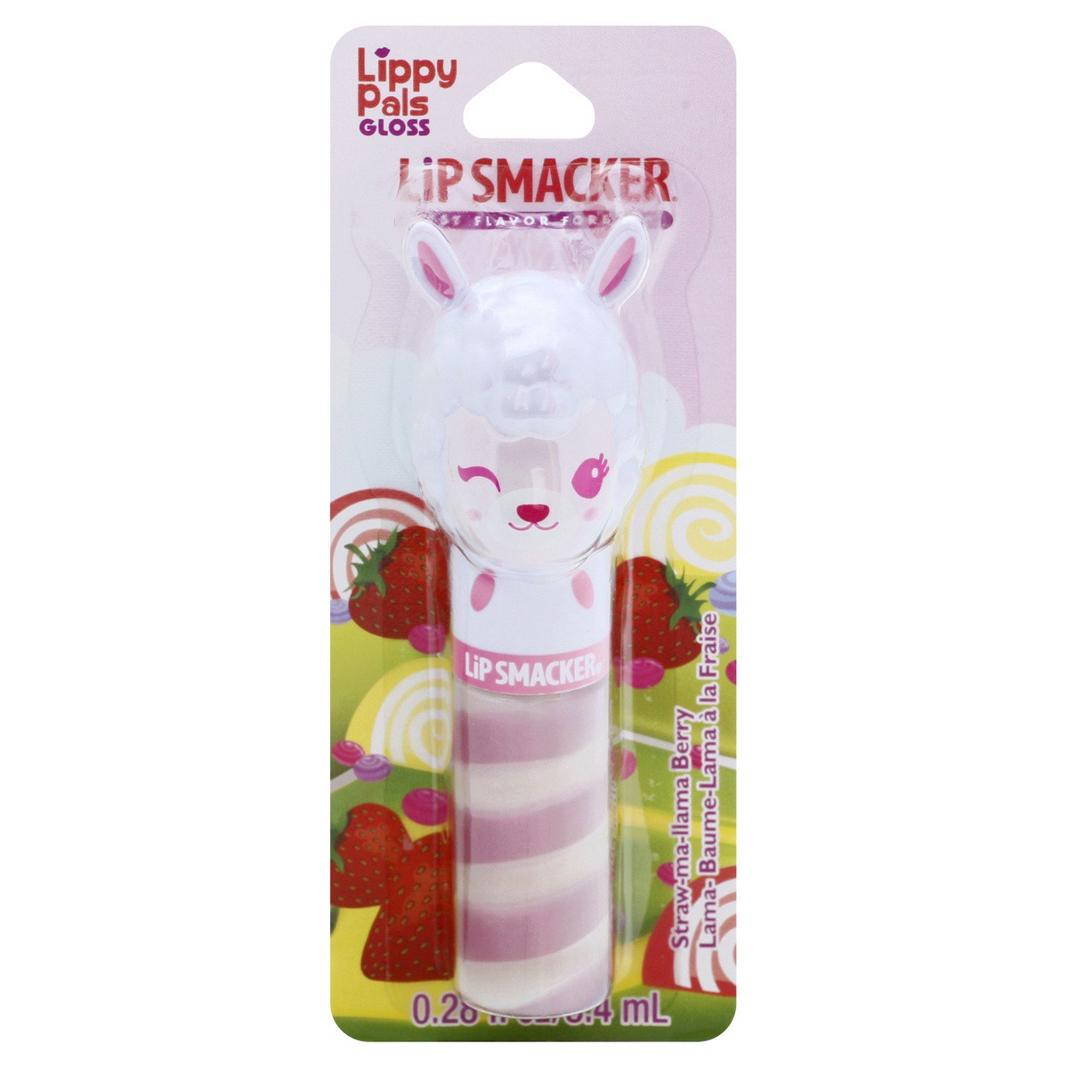 slide 1 of 9, Bonne Bell Lip Smacker Lippy Pal Swirl Lip Gloss-Llama - Straw-ma-llama Berry, 0.14 oz