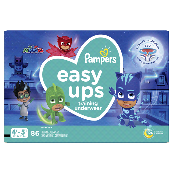 slide 1 of 1, Pampers Easy Ups Boys Training Pants Giant Pack 4T-5T, 86 ct