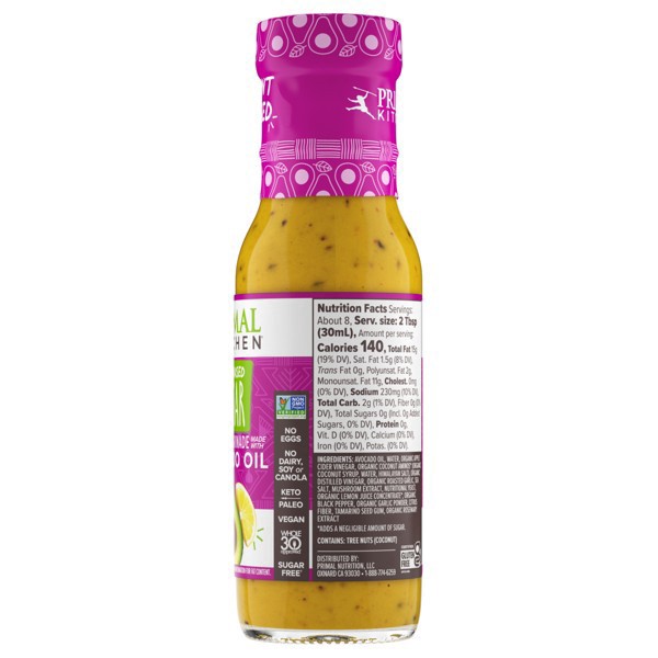 slide 4 of 7, Primal Kitchen Plant Based Caesar Dressing & Marinade 8 fl oz, 8 fl oz