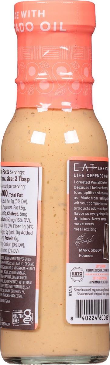 slide 11 of 14, Primal Kitchen Buffalo Ranch Dressing & Marinade 8 fl oz, 1 ct