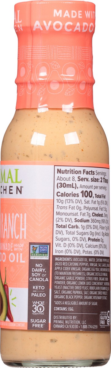 slide 10 of 14, Primal Kitchen Buffalo Ranch Dressing & Marinade 8 fl oz, 1 ct