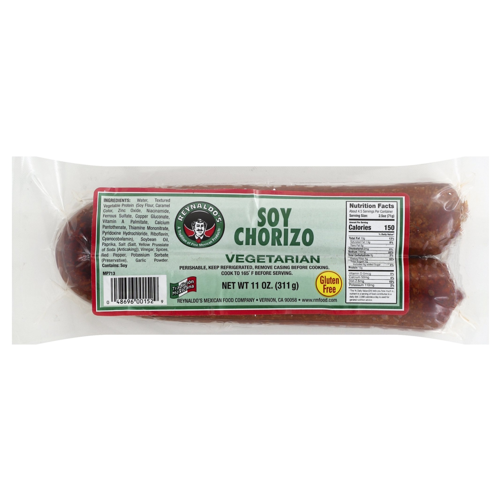 slide 1 of 4, Reynaldo's Soy Chorizo 11 oz, 11 oz