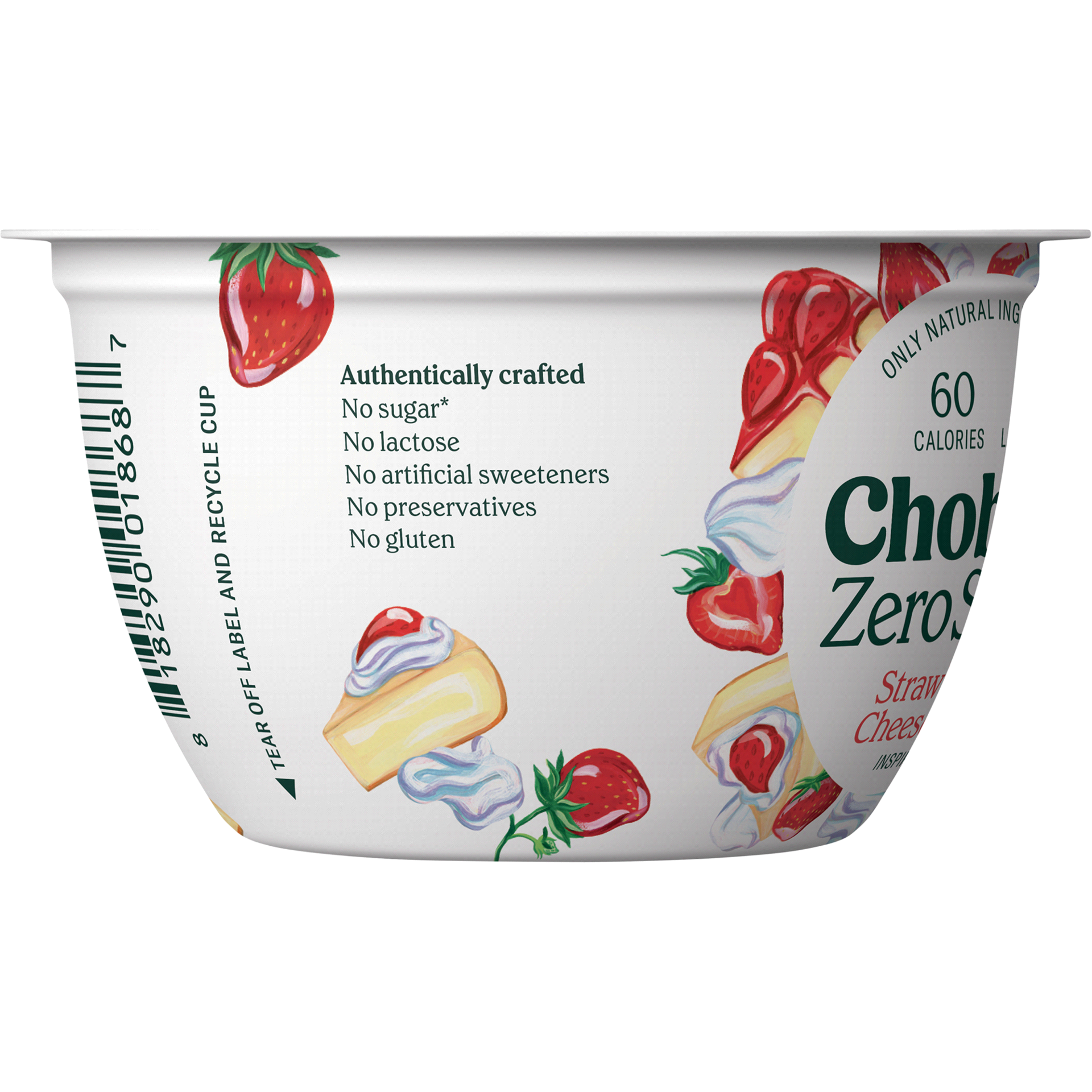 slide 10 of 13, Chobani Yogurt, Zero Sugar, Strawberry Cheesecake Inspired, 5.3 oz