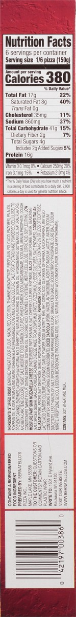 slide 9 of 13, Brew Pub Pizza Stuffed Crust Cheese Three Meat Pizza 31.75 oz, 