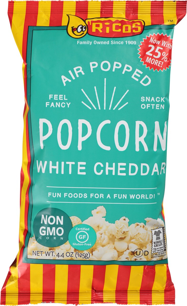 slide 10 of 14, Rico's Air Popped White Cheddar Popcorn 4.4 oz, 4.4 oz