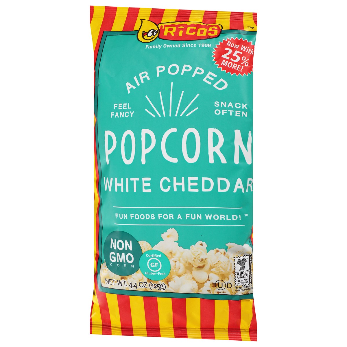 slide 13 of 14, Rico's Air Popped White Cheddar Popcorn 4.4 oz, 4.4 oz