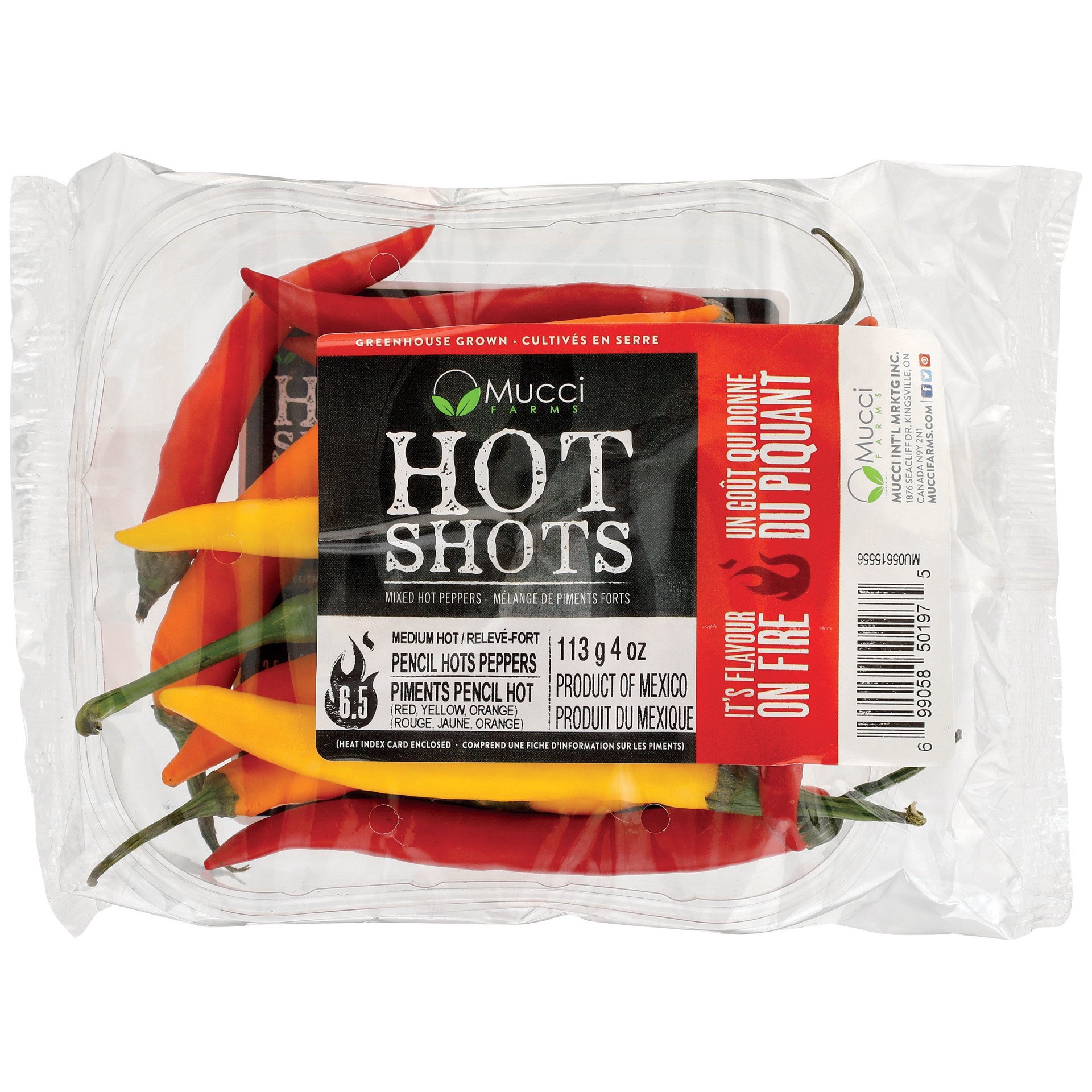 slide 1 of 1, Mucci Farms Pencil Hot Peppers, 4 oz