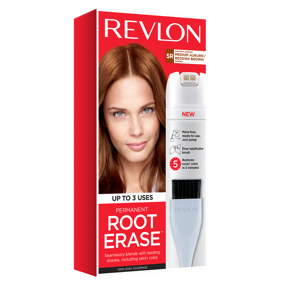 slide 1 of 1, Revlon Root Erase Hair Color Root Touch Up Medium Auburn, 1 ct