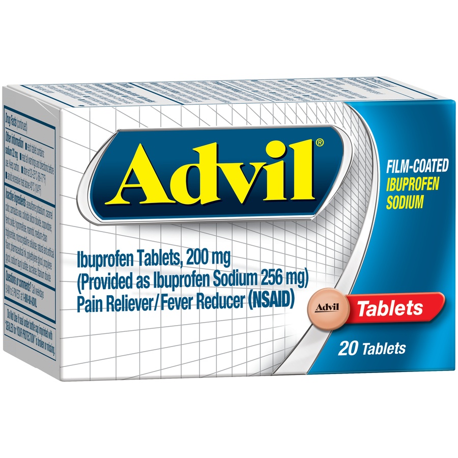 slide 3 of 7, Advil Pain Reliever And Fever Reducer Film Coated Tablets - Ibuprofen (NSAID), 20 ct