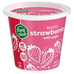 Food Club Sliced Strawberries with Sugar 24 oz