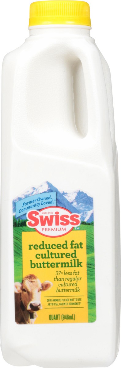 slide 1 of 14, Swiss Premium Reduced Fat Cultured Buttermilk 1 qt, 1 qt