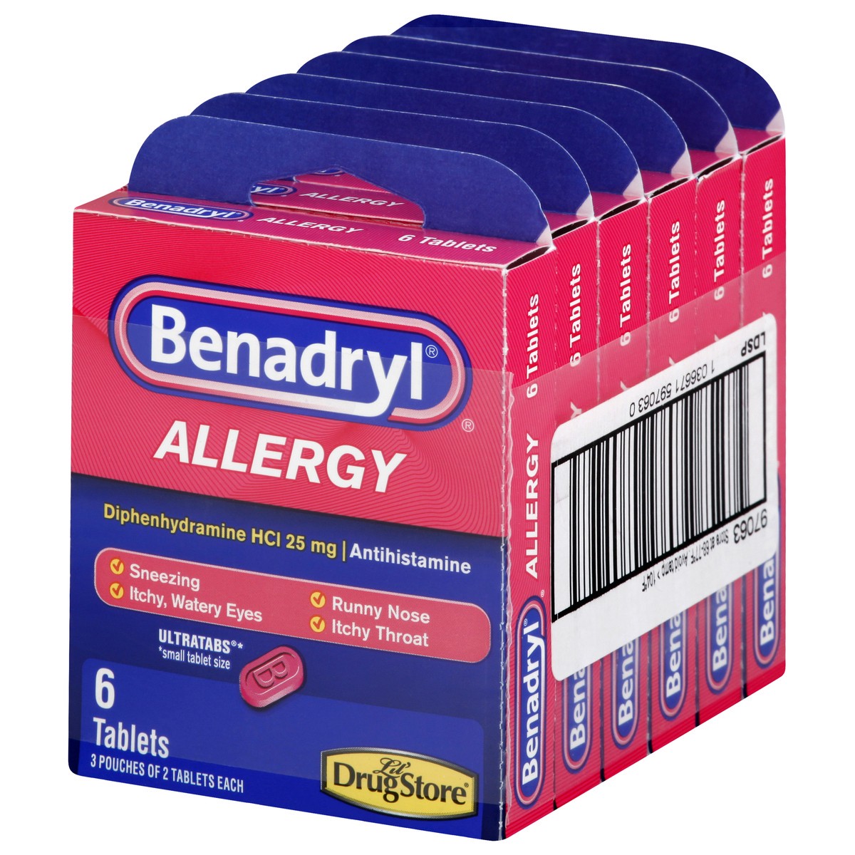 slide 7 of 11, Benadryl Allergy, Tablets, 1 ct