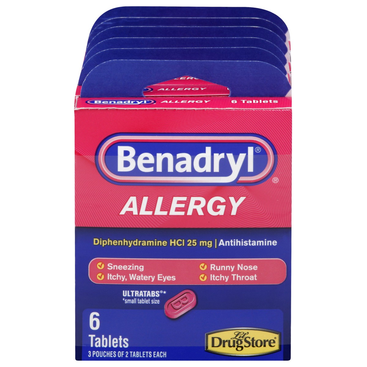 slide 1 of 11, Benadryl Allergy, Tablets, 1 ct