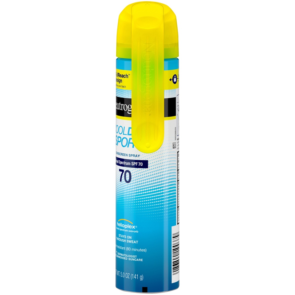 slide 3 of 6, Neutrogena Cool Dry Sport Water Resistant Sunscreen Spray - SPF 70, 5 oz