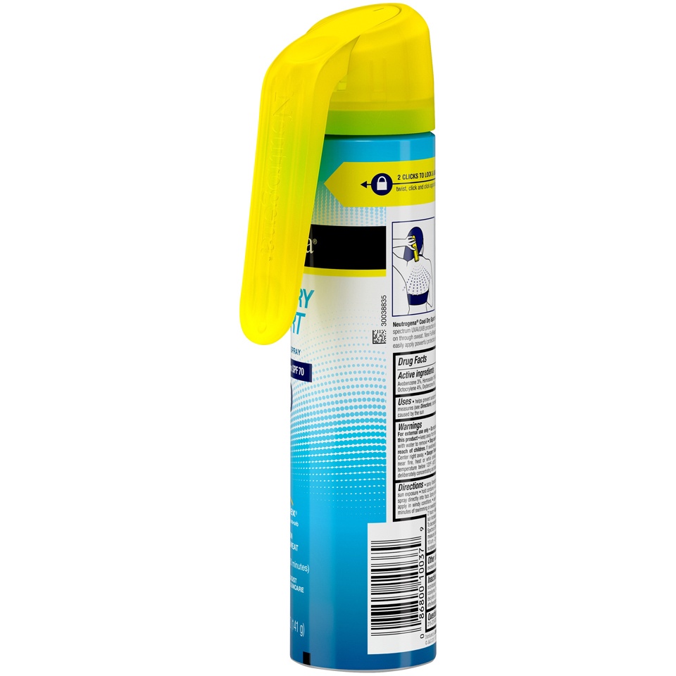 slide 5 of 6, Neutrogena Cool Dry Sport Water Resistant Sunscreen Spray - SPF 70, 5 oz